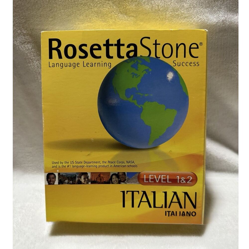 Rosetta Stone Italian Level 1 & 2 Language Course CD Set for Windows/Mac